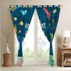 Homemissing Sea Underwater World Window Dreapes Whale Curtains for Bedroom