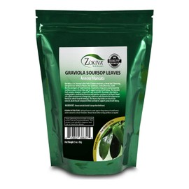 Zokiva Nutritionals - Soursop Leaves Hojas De Guanabana 3 oz Pack of Graviola Leaves for Tea - A Natural Caffeine - Free Bioavailable Superfood Rich in Powerful Antioxidants - in Zip Pouch
