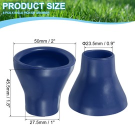 PATIKIL Golfball-Retriever Greifer, 10 Stück Golfball-Saugnapf-Greifer Gummi Puttergriff-Picker-Upper-Werkzeug für Golfer Putter-Schwung-Griff-Zubehör, Dunkelblau