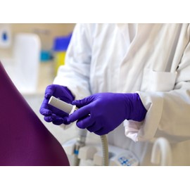 Nitrile Powder Free 100 Blue Exam Medical Gloves, Latex free, Non-Sterile, Finger Texture (Extra Large)