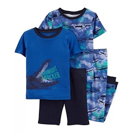 Carter's 4 Piece Pajama Set (Blue Snacker/Alligator, 7)