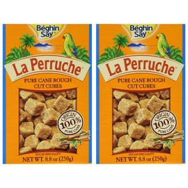 La Perruche Pure Cane Brown Sugar Cubes (250g/8.8oz box) | Ideal Sugar Cubes for Coffee | Pack of 4