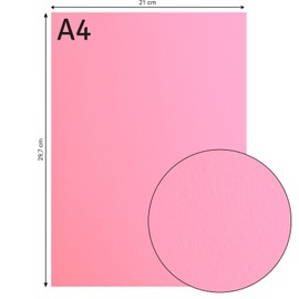 Florence Cartoncini, 216 g/m², Formato, 10 Pezzi, Liscia, per Scrapbooking, Biglietti, fustellatura e Altri lavori di Carta, Rosa, A4 DIN