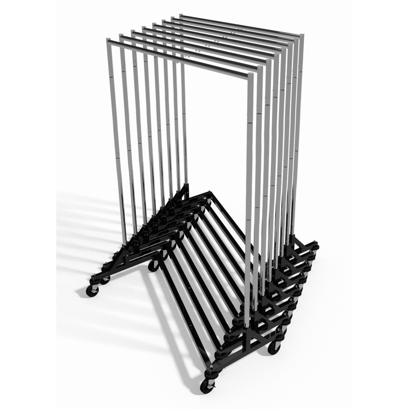 Whitmor Commercial Garment Z-Rack - Silver / Black