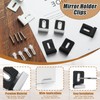 Marvexi 8 Packs Metal Mirror Holder Clips Attachment, 1/4" Heavy