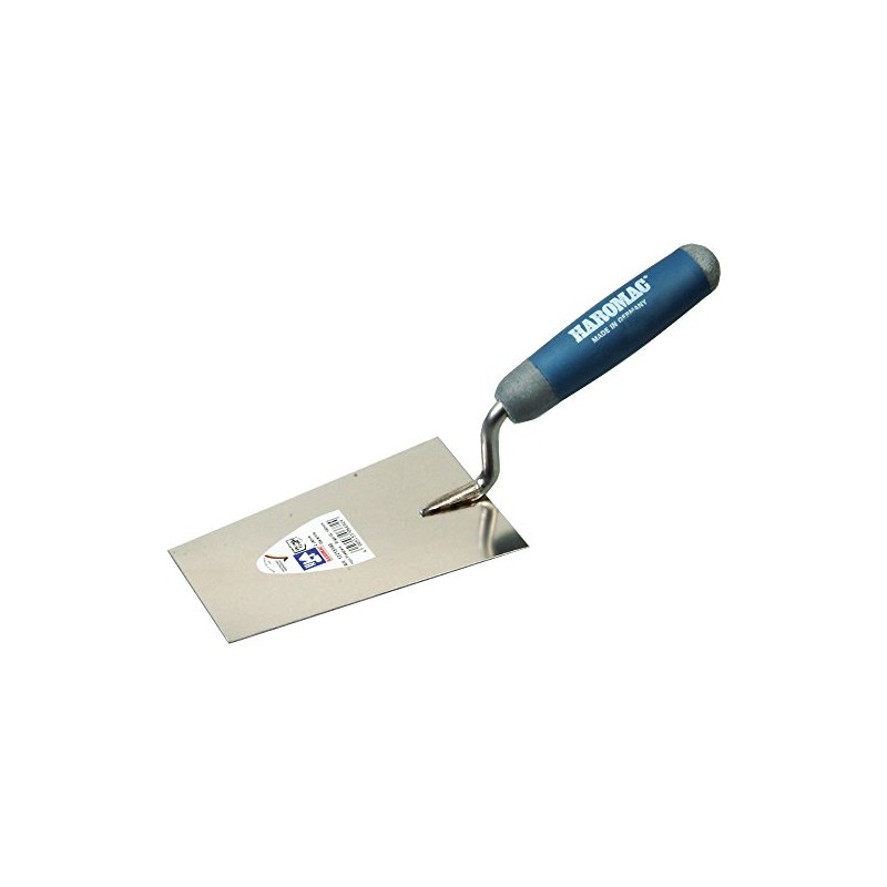 HAROMAC Berner Plastering Trowel 140 mm, 2-component Soft Grip, Rustproof,
