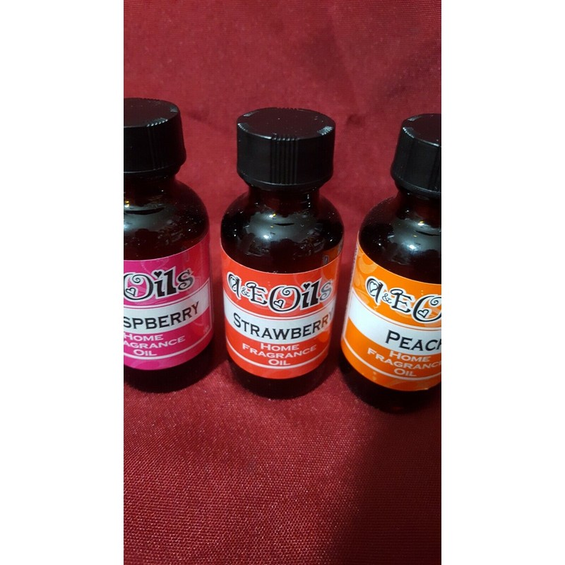A&E Oils 8 Assorted Home Fruit Scented Fragrance Therapeutic Oils