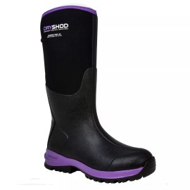 Dryshod Legend MXT Hi Black/Purple Size 8 Boots LGX-WH-BKPP-W0