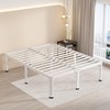 MAF 18 Inch Queen Size Bed Frame White with Round