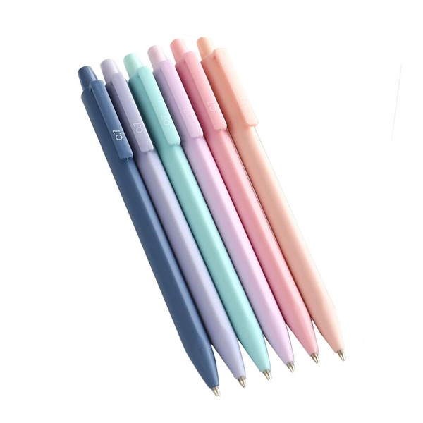 SEIWEI 6Pcs Pastel Pencils Set Triangle Bar Mechanical Pencils Retractable