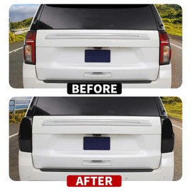 JeCar Brake Light Covers Smoked Taillight Rear Lamp Trim Guards Exterior Accessories Compatible with Chevy Suburban 2020-2024