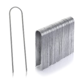 GardenMate Pack of 25 Galvanised Stainless Steel Mounting Pegs, Height 150 mm, Length 25 mm, Diameter 2.9 mm, Round Head