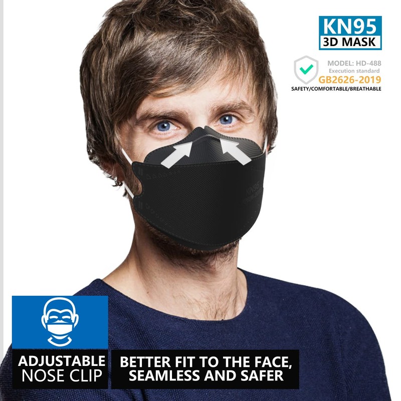 KIMARS KN95 Face Masks 50 Pack, Breathable Comfortable and Disposable