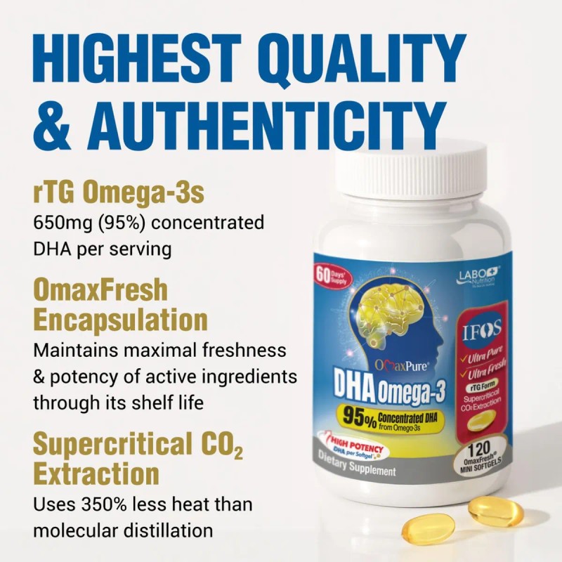 Labo Omaxpure Dha Omega-3 Ifos Certificado, 120 Cpsulas