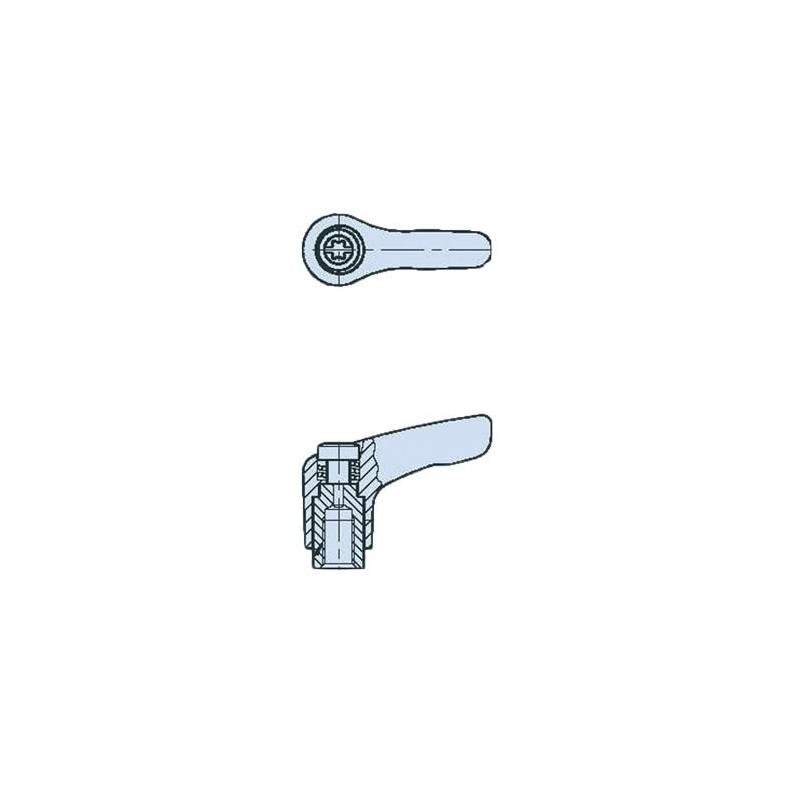 Esco M5 Female Thread Mini Clamp Lever (Red) EA948CC-233