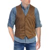 Gioberti Men's 5 Button Faux Suede Vest, Coffee, 2X-Large