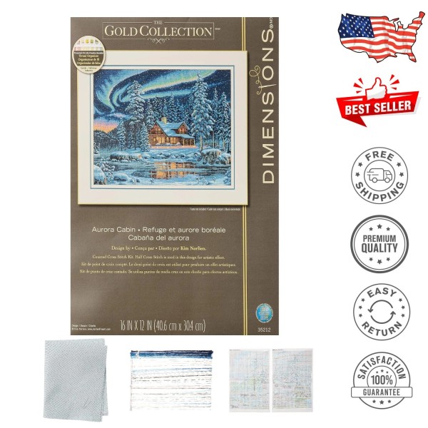 Unbranded 16 Count Dove Grey Cross Stitch Kit - Create