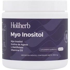 Holiherb - Myo Inositol (4g) + Metil Folato Suplemento en Polvo Rinde 45 porciones