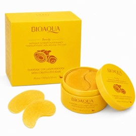 BIOAQUA Parches para Ojos de Cúrcuma y Colágeno, Hidratantes, 80 Parches, 100g                                                                        