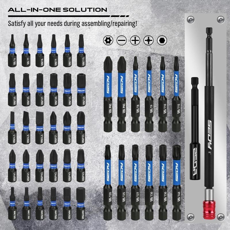 80-Piece Magnetic Impact Nut Driver Set Metric & SAE with