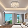Gopmmy Modern K9 Crystal Raindrop Chandelier Lighting, Flush Mount G9