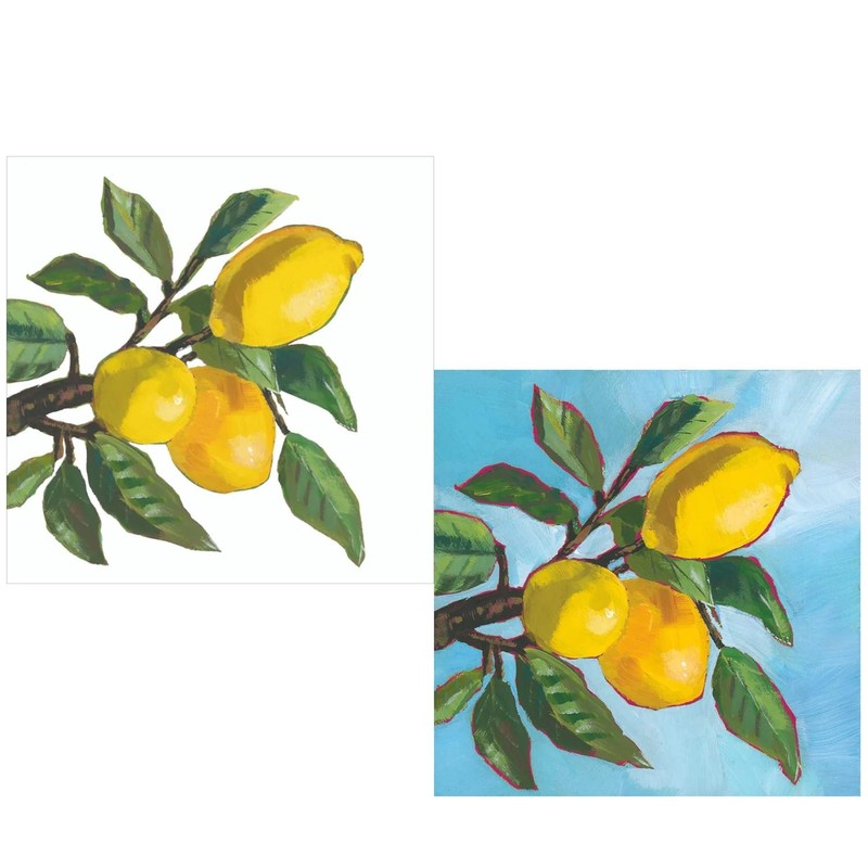 Lemon-Themed Cocktail Napkins 40 Count - Lemon Musee, Lemon Musee