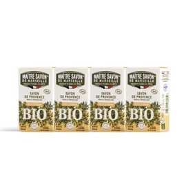 [Value Set of 4] Maitre Savon de Marseille Sabon de Provence Biot Argan Oil 3.5 oz (100 g), Bio Soap, Eco-Friendly