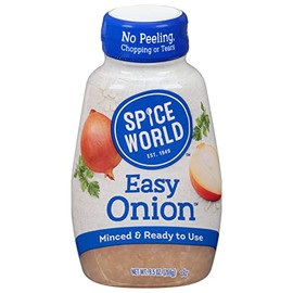 Spice World Easy Onion, 9.5 Ounce Squeeze Bottle, Ready to Use Minced Onion, No Chopping, No Tears All Squeezable Onion