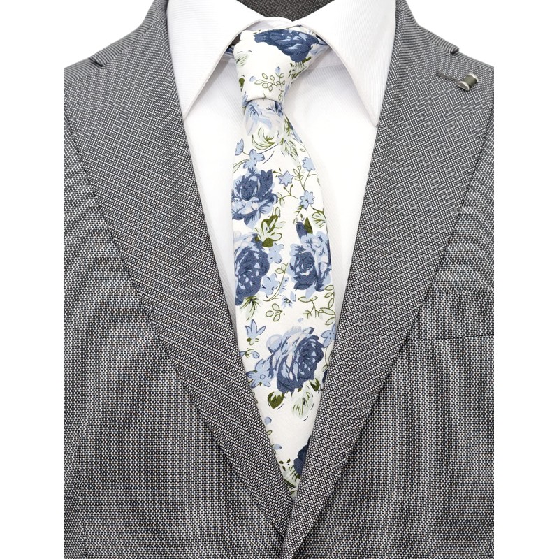 ZENXUS Cotton Skinny Ties for Men, 2.5 inch Slim Casual