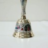 DreamKraft Brass Handcrafted Puja Bell (7 in, White)