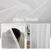 MIULEE 2 Panels Solid Color White Sheer Window Curtains Elegant