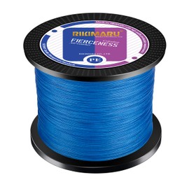 Braided Fishing Line Abrasion Resistant Superline Zero Stretch&Low Memory Extra Thin Diameter Blue 1094Yds,40LB
