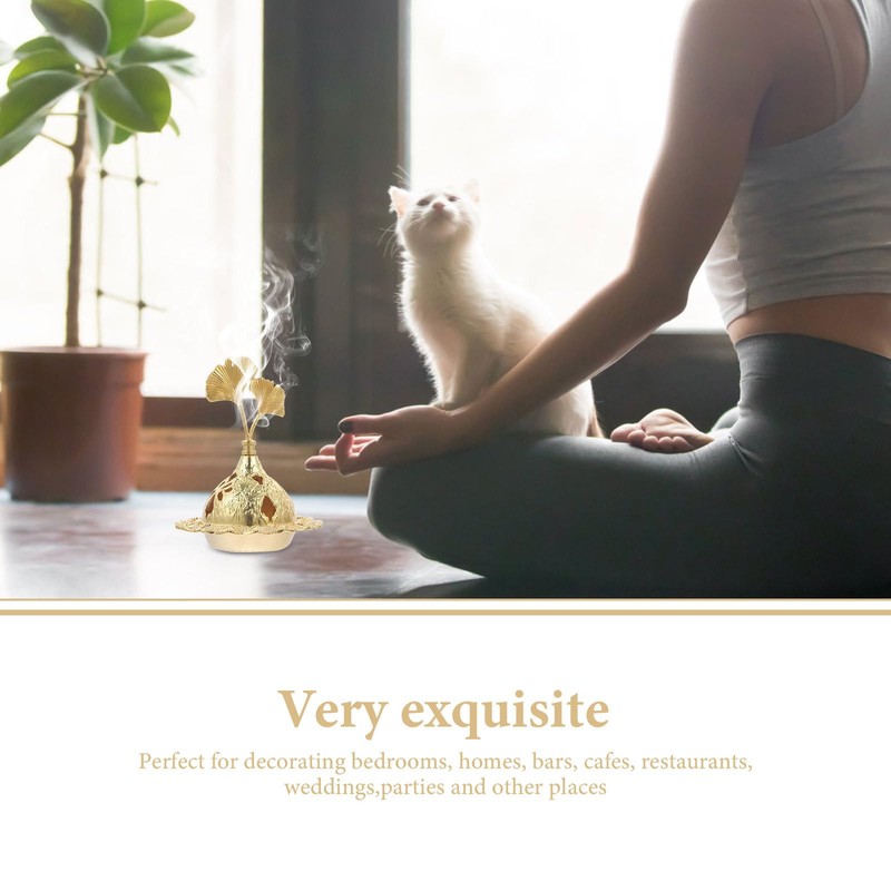 HOLIDYOYO Alloy Incense Burner Holder Retro Censer for Indoor Use