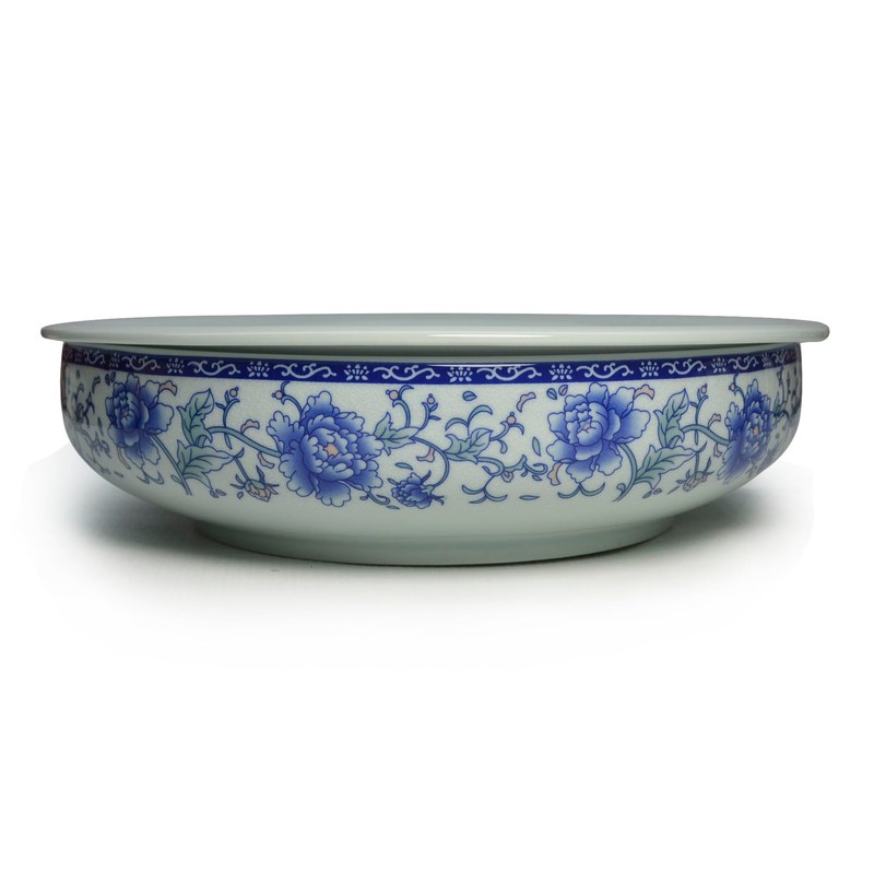 Porcelain Tea Tray, 10 inch Double-Layer Ceramic Tray Round for