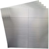 40-Pack 3"x6" Brushed Silver Aluminum Peel and Stick Tile Backsplash
