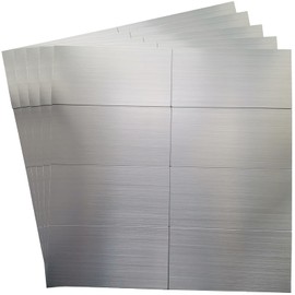 40-Pack 3"x6" Brushed Silver Aluminum Peel and Stick Tile Backsplash Panels (Brushed Aluminum)