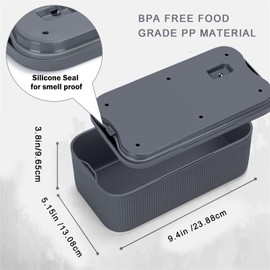 CUBETA Small Organizer with Combination Lock, Food, Home, Fridge, Office, Traveling，Lockable Storage Box with Combination Code (Grey)