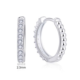 Starnny Women's Earrings Silver 925 3A Zirconia White Earrings Jewellery Gift for Women, Sterling Silver, Cubic Zirconia