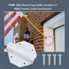 1" Pole Flag Pole Holder Brackets,White Rust-Proof Metallic Flag Holder