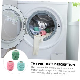 SAFIGLE 3pcs Reusable Laundry Washing Balls for Clothes Cleaning Tpe Sponge Tangle Design Pet Hair Remover Durable Household Laundry Supplies Dirt Removal Random Color