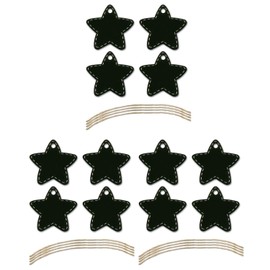 Small Star Shaped Hanging Wooded Chalk Board Gift Tags, Set of 12