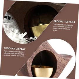 DOITOOL Unique Bird Wind Bell Hanging Decoration for Entrance Walnut and Chime for Home Decor Study Room Fridge and Barn Door Use Minimalist Aesthetic Design