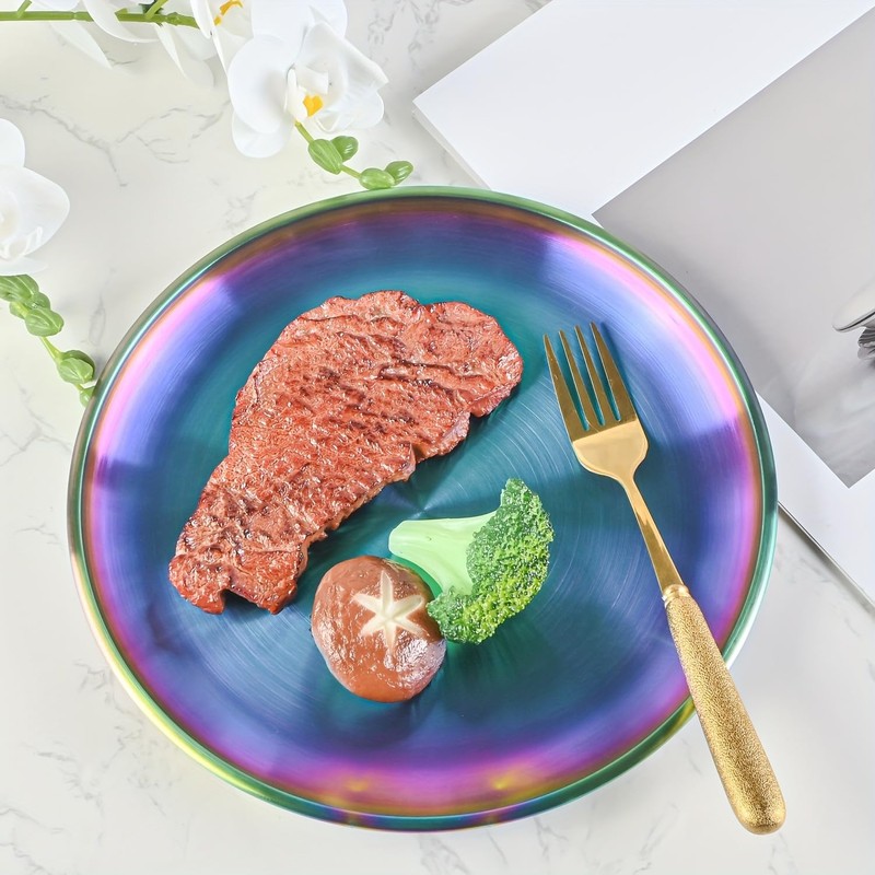 JEPISADI Stainless Steel Dinnerware Set - Plates and Bowls Set