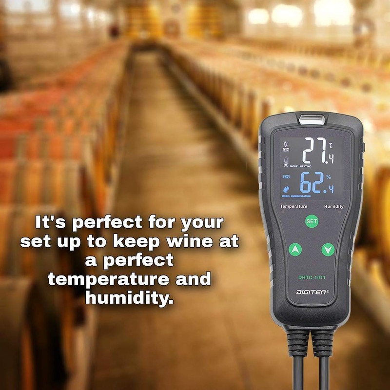 Temperature and Humidity Controller Outlet Plug-in Thermostat Humidistat Reptile Humidity