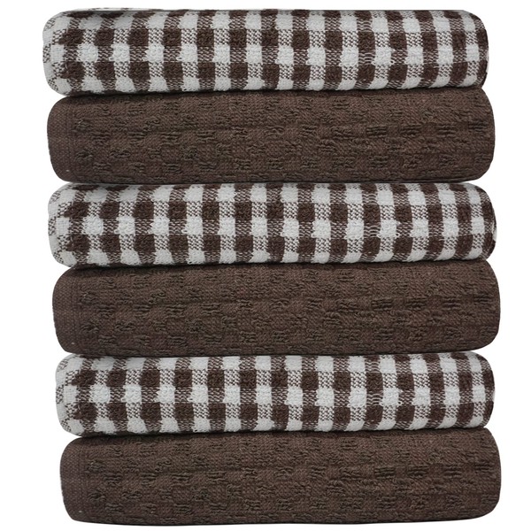 Casabella Pack Of 6 Terry Towelling Cotton Kitchen Tea Towels. Soft Kitchen Tea Towels Set, Highly Absorbent Dish Towels & Bar Towels Unbeatable Price (6 Pieces Set, Navy)