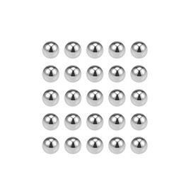 sourcing map Precision Balls 5/16 Inch Solid Chrome Steel G10 for Ball Bearing Keyring Wheel Pack of 25