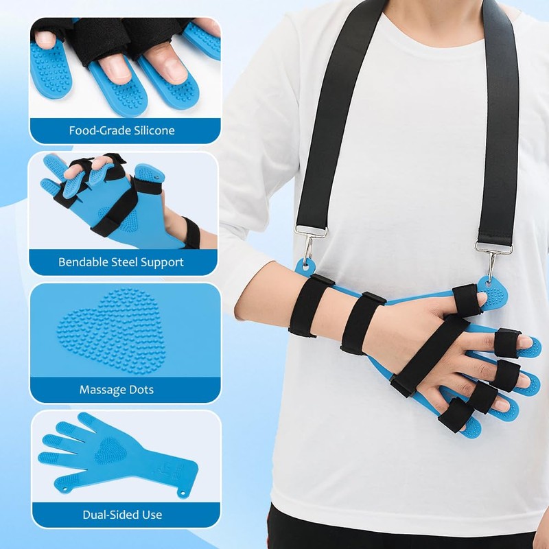 Resting Hand Splint for Stroke Support – Adjustable Finger Separator