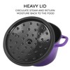 Flavehc Dutch Oven Pot with Lid 2.8 qt Cast Iron