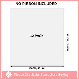 12PCS Large Cellophane Bags 40x50 Inch Clear Cellophane Gift Bags Cellophane Wrap For Gift Baskets