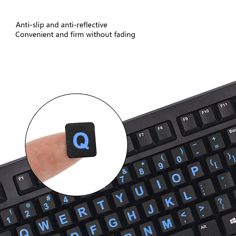 2Pcs Universal English Keyboard Stickers for PC Computer Mac Laptop